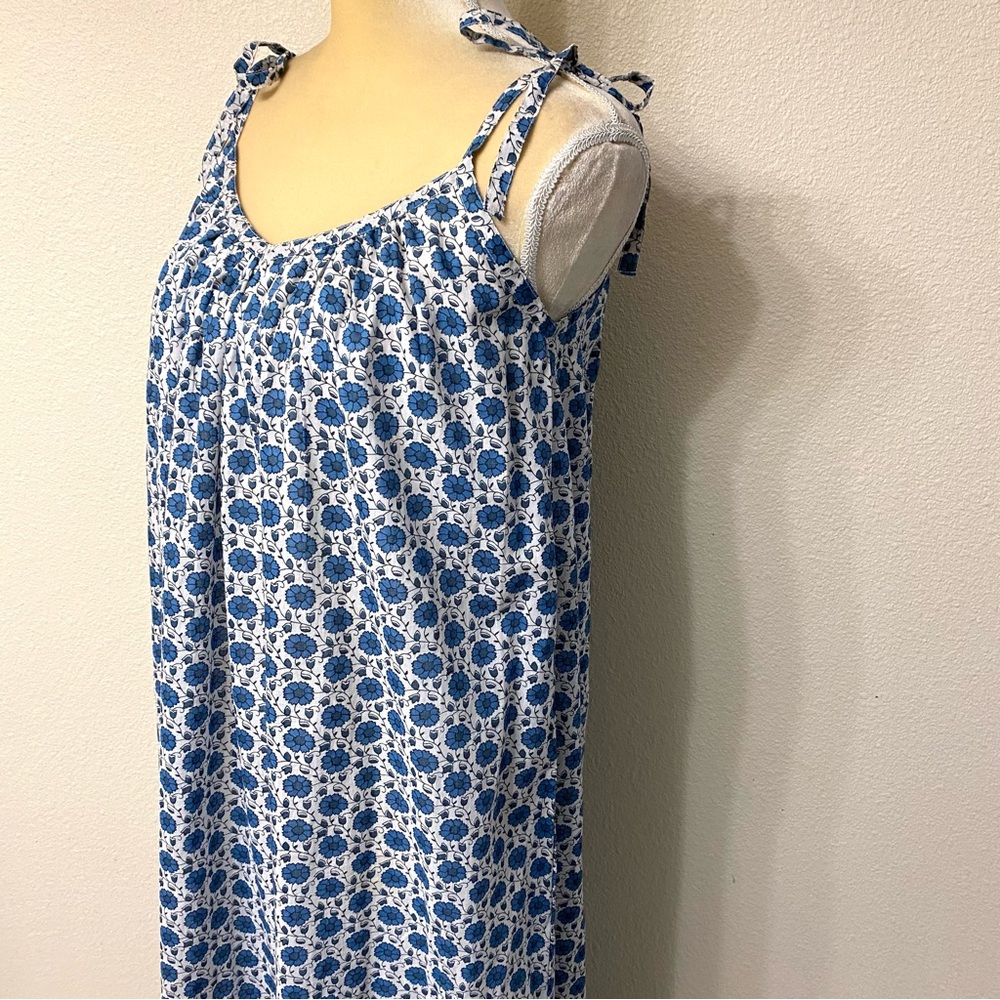 Emerson Fry India Collection Heritage Blue Flowers Sundress Maxi Dress XS/S - Picture 6 of 10
